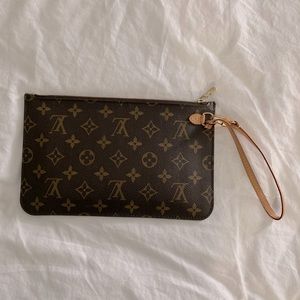 Authentic LV Monogram Neverfull Wristlet
